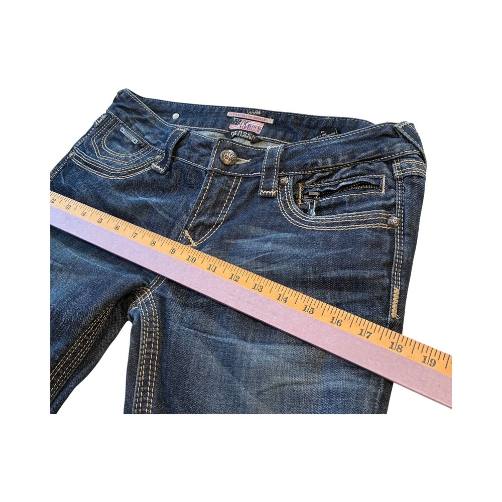 ReRock Republic Jeans Womens 8R Dark‎ Wash Denim Skinny Embellished Pockets - Picture 5 of 11